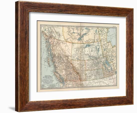 Plate 60. Map of Canada-Encyclopaedia Britannica-Framed Art Print