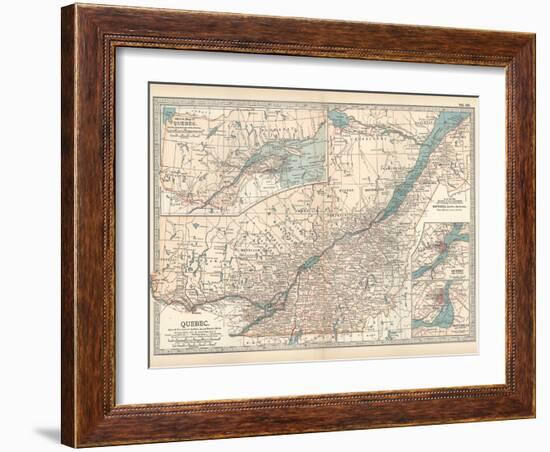 Plate 62. Map of Quebec-Encyclopaedia Britannica-Framed Art Print