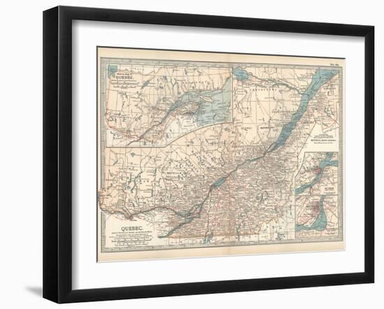 Plate 62. Map of Quebec-Encyclopaedia Britannica-Framed Art Print