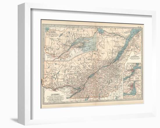 Plate 62. Map of Quebec-Encyclopaedia Britannica-Framed Art Print