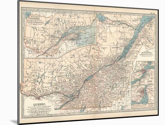Plate 62. Map of Quebec-Encyclopaedia Britannica-Mounted Art Print