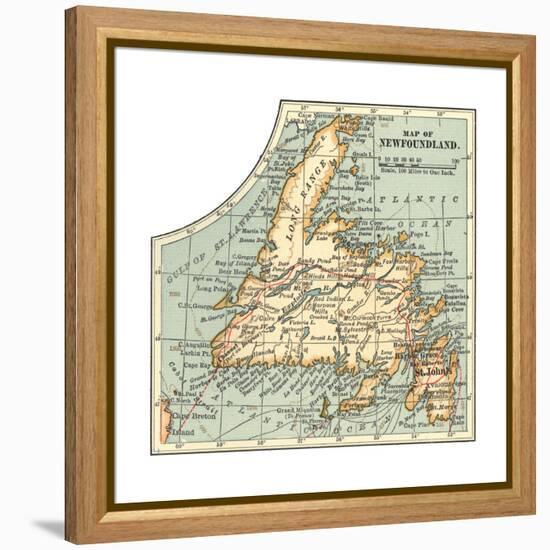 Plate 63. Inset Map of Newfoundland. Canada-Encyclopaedia Britannica-Framed Premier Image Canvas