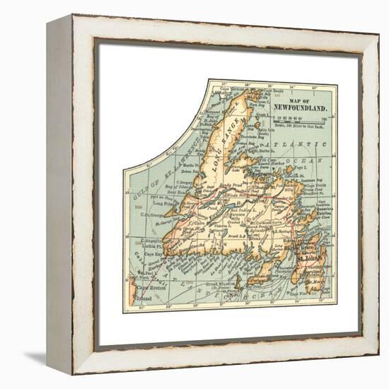 Plate 63. Inset Map of Newfoundland. Canada-Encyclopaedia Britannica-Framed Premier Image Canvas