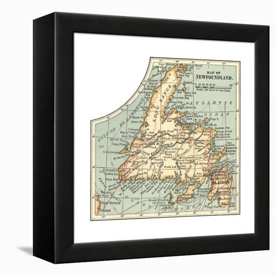 Plate 63. Inset Map of Newfoundland. Canada-Encyclopaedia Britannica-Framed Premier Image Canvas