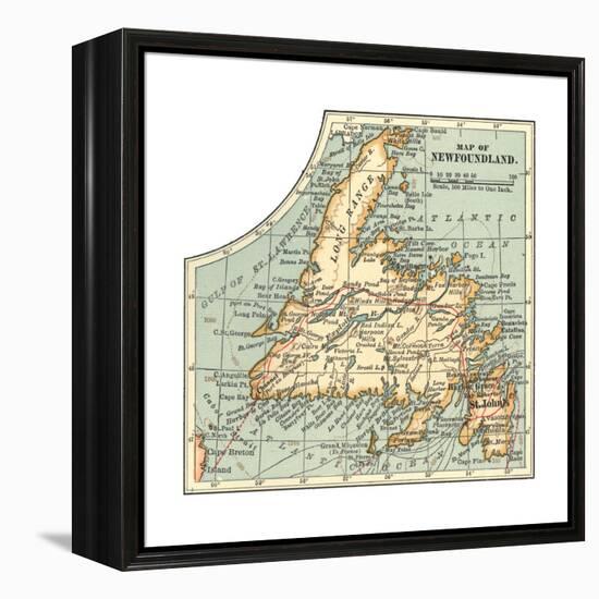 Plate 63. Inset Map of Newfoundland. Canada-Encyclopaedia Britannica-Framed Premier Image Canvas