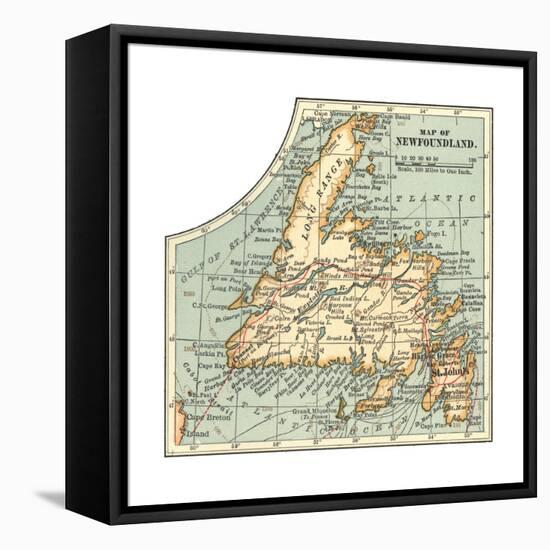 Plate 63. Inset Map of Newfoundland. Canada-Encyclopaedia Britannica-Framed Premier Image Canvas