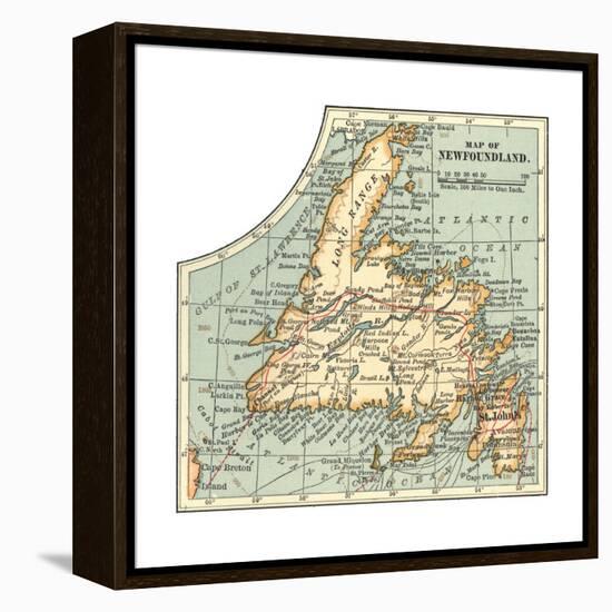 Plate 63. Inset Map of Newfoundland. Canada-Encyclopaedia Britannica-Framed Premier Image Canvas