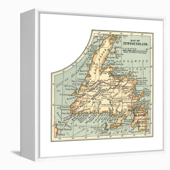 Plate 63. Inset Map of Newfoundland. Canada-Encyclopaedia Britannica-Framed Premier Image Canvas