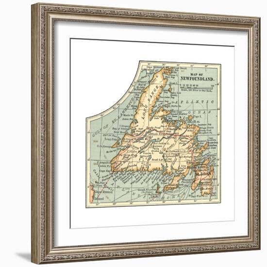 Plate 63. Inset Map of Newfoundland. Canada-Encyclopaedia Britannica-Framed Giclee Print