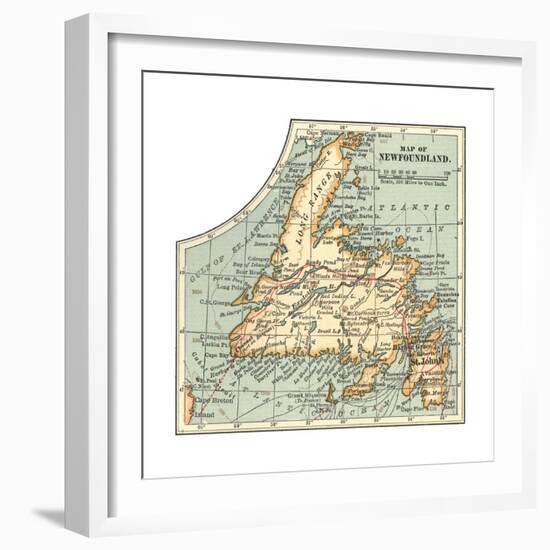 Plate 63. Inset Map of Newfoundland. Canada-Encyclopaedia Britannica-Framed Premium Giclee Print