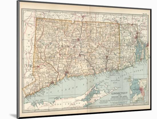 Plate 68. Map of Connecticut and Rhode Island-Encyclopaedia Britannica-Mounted Art Print