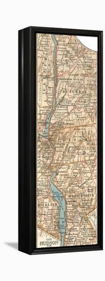 Plate 69. Inset Map of the Hudson River-Encyclopaedia Britannica-Framed Stretched Canvas