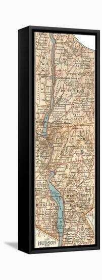 Plate 69. Inset Map of the Hudson River-Encyclopaedia Britannica-Framed Stretched Canvas