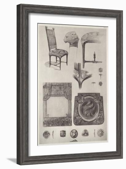 Plate 71 from 'Documents Decoratifs', 1902-Alphonse Mucha-Framed Giclee Print