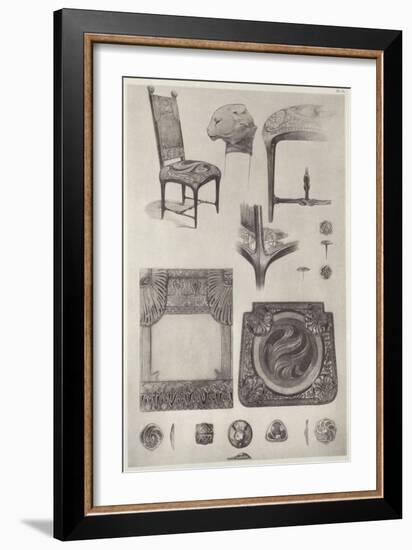 Plate 71 from 'Documents Decoratifs', 1902-Alphonse Mucha-Framed Giclee Print