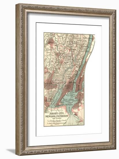 Plate 72. Inset Map of Jersey City-Encyclopaedia Britannica-Framed Giclee Print