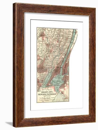 Plate 72. Inset Map of Jersey City-Encyclopaedia Britannica-Framed Giclee Print