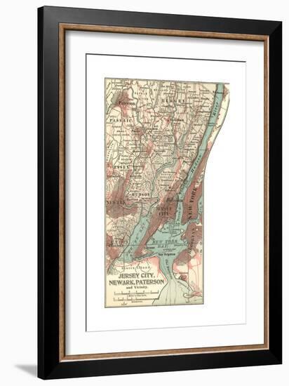 Plate 72. Inset Map of Jersey City-Encyclopaedia Britannica-Framed Giclee Print