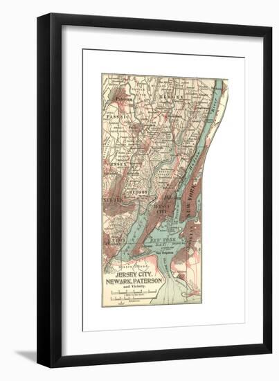 Plate 72. Inset Map of Jersey City-Encyclopaedia Britannica-Framed Giclee Print