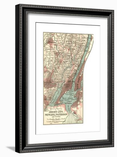 Plate 72. Inset Map of Jersey City-Encyclopaedia Britannica-Framed Giclee Print