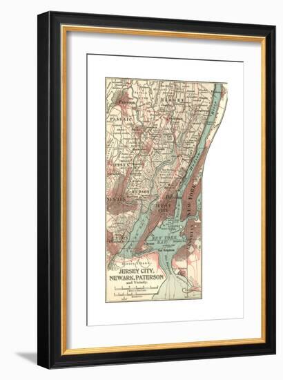 Plate 72. Inset Map of Jersey City-Encyclopaedia Britannica-Framed Giclee Print