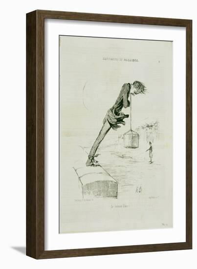 Plate 74.4 Sentiments and Passions: 'The Last Bath', from 'Charivari' Magazine, Published by…-Honore Daumier-Framed Giclee Print