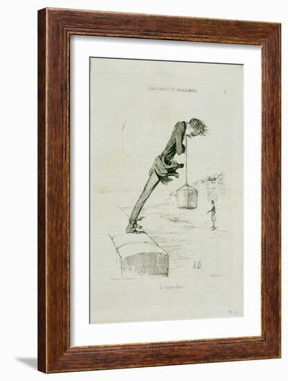 Plate 74.4 Sentiments and Passions: 'The Last Bath', from 'Charivari' Magazine, Published by…-Honore Daumier-Framed Giclee Print