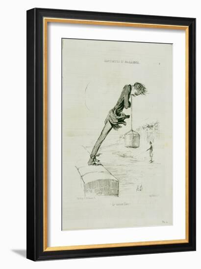 Plate 74.4 Sentiments and Passions: 'The Last Bath', from 'Charivari' Magazine, Published by…-Honore Daumier-Framed Giclee Print