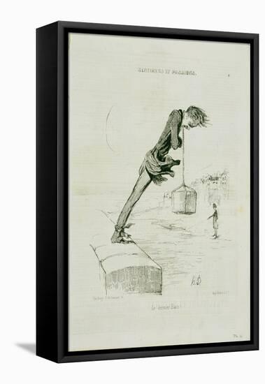Plate 74.4 Sentiments and Passions: 'The Last Bath', from 'Charivari' Magazine, Published by…-Honore Daumier-Framed Premier Image Canvas