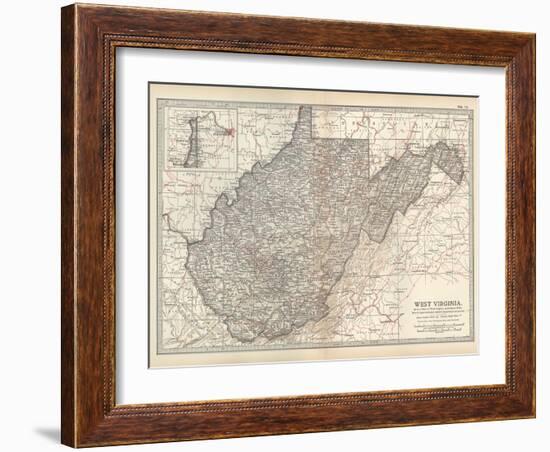 Plate 77. Map of West Virginia. United States-Encyclopaedia Britannica-Framed Art Print