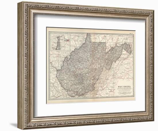 Plate 77. Map of West Virginia. United States-Encyclopaedia Britannica-Framed Premium Giclee Print