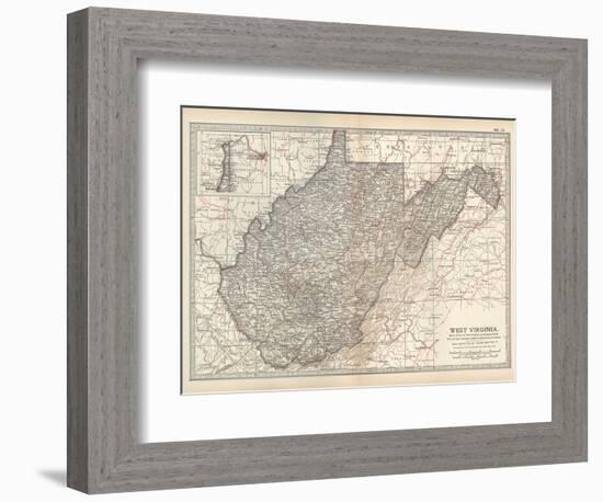 Plate 77. Map of West Virginia. United States-Encyclopaedia Britannica-Framed Premium Giclee Print