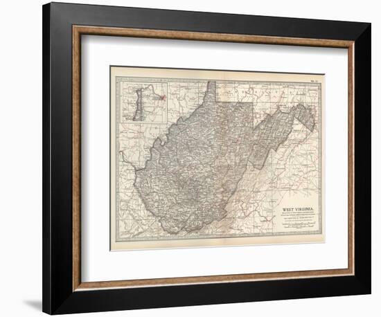 Plate 77. Map of West Virginia. United States-Encyclopaedia Britannica-Framed Premium Giclee Print