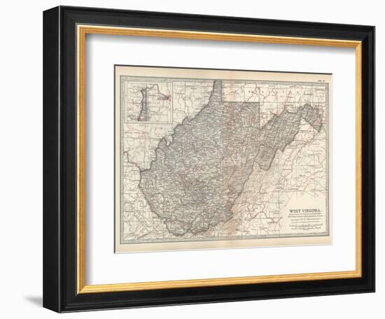 Plate 77. Map of West Virginia. United States-Encyclopaedia Britannica-Framed Premium Giclee Print