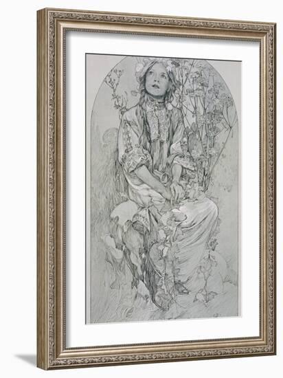 Plate 8 from 'Figures Decoratives', 1902-Alphonse Mucha-Framed Giclee Print