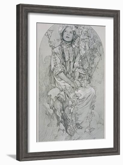 Plate 8 from 'Figures Decoratives', 1902-Alphonse Mucha-Framed Giclee Print