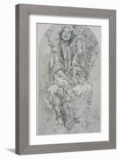 Plate 8 from 'Figures Decoratives', 1902-Alphonse Mucha-Framed Giclee Print