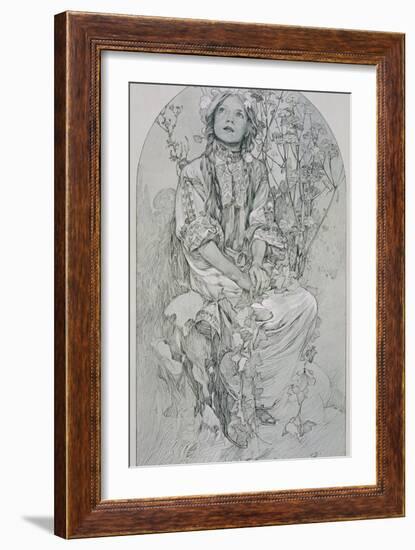 Plate 8 from 'Figures Decoratives', 1902-Alphonse Mucha-Framed Giclee Print