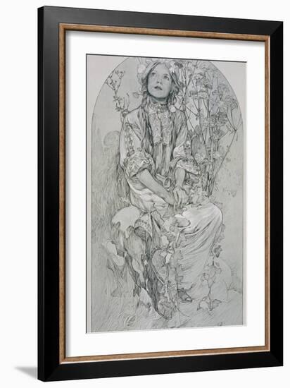 Plate 8 from 'Figures Decoratives', 1902-Alphonse Mucha-Framed Giclee Print