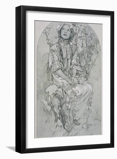 Plate 8 from 'Figures Decoratives', 1902-Alphonse Mucha-Framed Giclee Print
