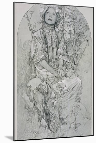 Plate 8 from 'Figures Decoratives', 1902-Alphonse Mucha-Mounted Giclee Print