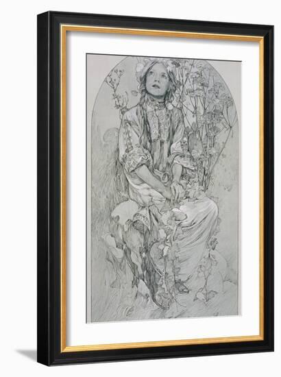 Plate 8 from 'Figures Decoratives', 1902-Alphonse Mucha-Framed Giclee Print