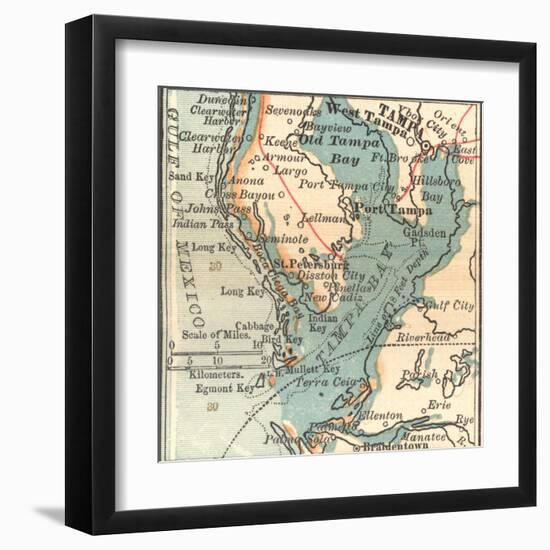 Plate 81. Inset Map of Tampa-Encyclopaedia Britannica-Framed Art Print