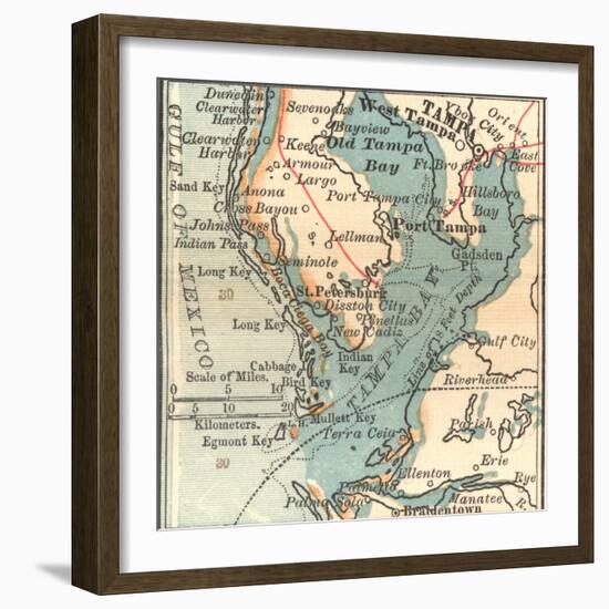 Plate 81. Inset Map of Tampa-Encyclopaedia Britannica-Framed Art Print