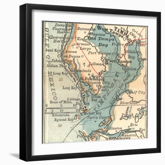 Plate 81. Inset Map of Tampa-Encyclopaedia Britannica-Framed Art Print