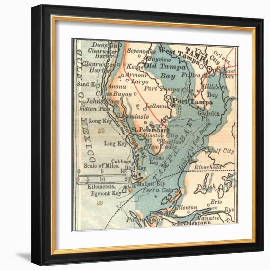 Plate 81. Inset Map of Tampa-Encyclopaedia Britannica-Framed Art Print