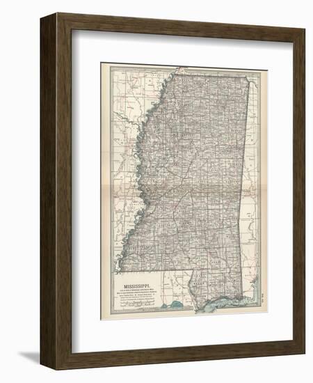 Plate 85. Map of Mississippi. United States-Encyclopaedia Britannica-Framed Premium Giclee Print