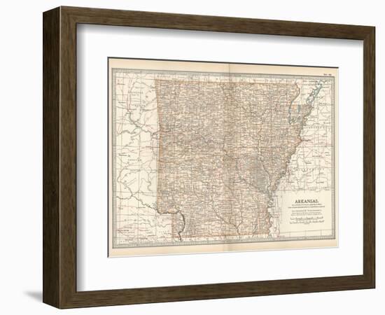 Plate 86. Map of Arkansas. United States-Encyclopaedia Britannica-Framed Premium Giclee Print