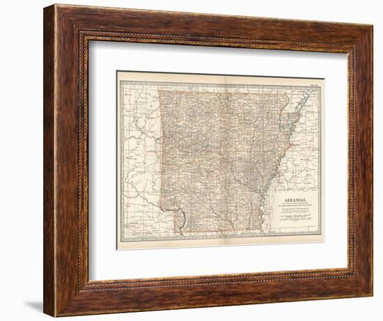 Plate 86. Map of Arkansas. United States-Encyclopaedia Britannica-Framed Premium Giclee Print