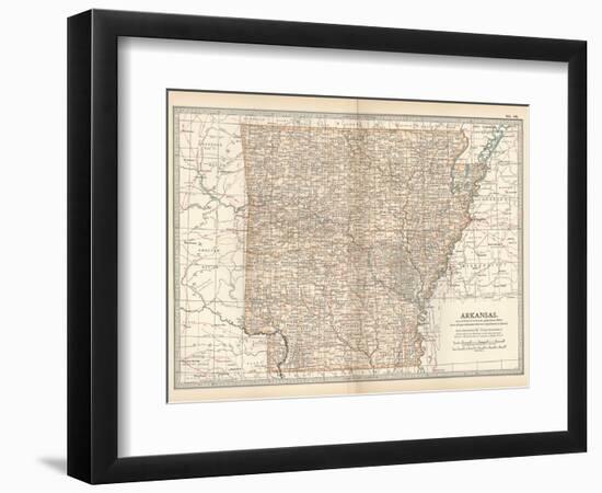 Plate 86. Map of Arkansas. United States-Encyclopaedia Britannica-Framed Premium Giclee Print